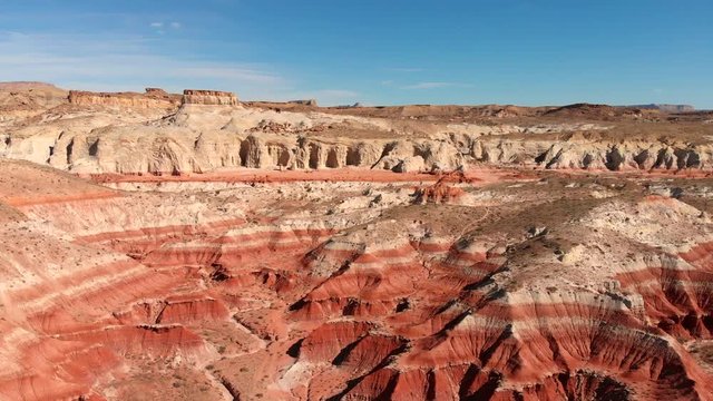 Drone aerial near Paria Rimrocks Toadstool Hoodoos in the Grand Staircase-Escalante National Monument