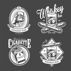 Obraz premium Vintage men's club logotypes