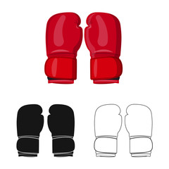 Vector design of glove and winter symbol. Set of glove and equipment stock vector illustration.