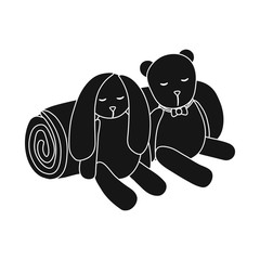 Vector illustration of dreams and night sign. Collection of dreams and bedroom stock vector illustration.