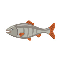Isolated object of fish and fishing logo. Collection of fish and equipment vector icon for stock.