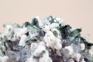 Pyrite on white background, also known as iron pyrite and fools gold