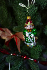 Vintage Christmas tree toy decorations nutcracker glass ball