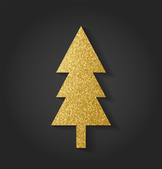 Obraz premium Beautiful Golden Christmas Tree