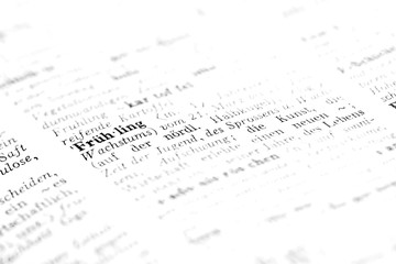 Fototapeta premium Lexikon Frühling