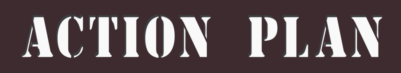 ACTION PLAN banner stamp