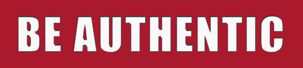 BE AUTHENTIC banner stamp