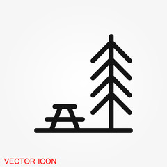 Vector camping icon to use for web and mobile UI, camping elements
