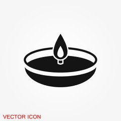 Candle vector icon. Light concept. Can be used for topics like celebration, holiday, decoration. Candles icons