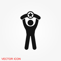 Champion vector icon, flat design for web or mobile app, award symbol.