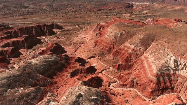 Drone aerial near Paria Rimrocks Toadstool Hoodoos in the Grand Staircase-Escalante National Monument