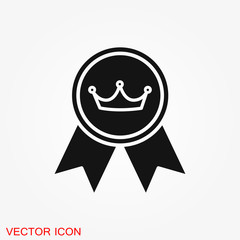 Champion vector icon, flat design for web or mobile app, award symbol.