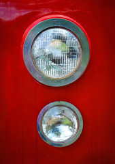 classic car headlights retro vintage style eyes car lights round