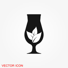 Cocktail icon vector, pictogram isolated on background. Symbol, logo illustration.
