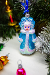 Vintage Christmas tree toy decorations Snow Maiden
