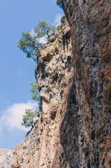 A view of a beautiful mountain Kabak Valley near Fethiye, Antalya, Turkey