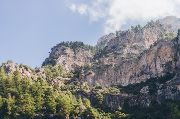 A view of a beautiful mountain Kabak Valley near Fethiye, Antalya, Turkey