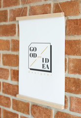 Logo design on a poster mockup