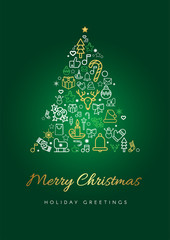Merry Christmas greeting card