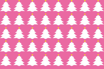 クリスマスツリーもようのピンクの背景