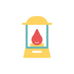 oil lamp icon vector flat style