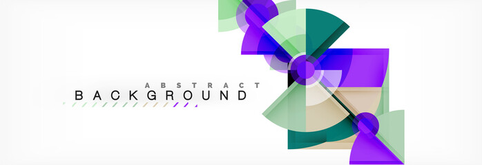 Trendy circles composition geometric background