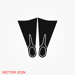 Diving icon, water sport vector sign, symbol