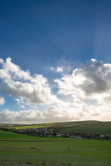 Fototapeta premium View of Escalles, a village in northern France