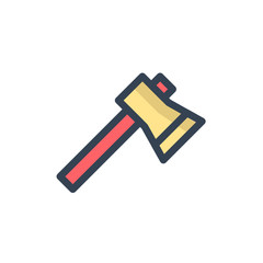 axe icon vector with fill outline style