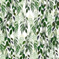 Printed kitchen splashbacks Watercolor leaves Watercolor pattern with green leaves. Hand painting. Watercolor. Seamless pattern for fabric, paper and other printing and web projects.