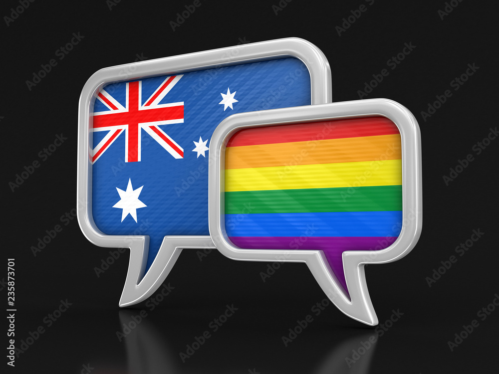 Poster speech bubbles with flags. image with clipping path