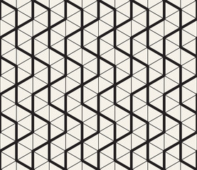 Vector seamless pattern. Modern stylish abstract texture. Repeating geometric triangle tiles trellis.