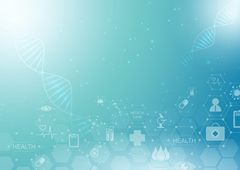 Abstract Background health care and science icon pattern medical innovation concept. vector illustration