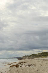 Landscape of a cloudy and rainy day of a beach in Perth Australia