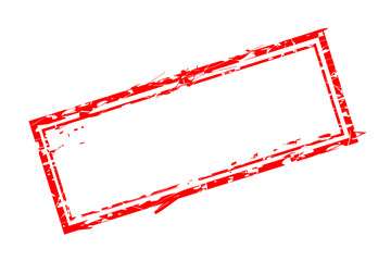 Blank Rectangle Red Rubber Stamp Template Blank