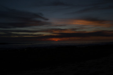 Landscape at sunset of a beach in winter in Australia. Beautifull colors