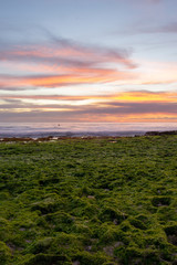 Landscape at sunset of a beach in winter in Australia. Beautifull colors