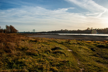 Rhein bei Köln, Niedrigwasser