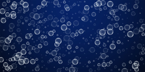 Random soap bubbles abstract background. Blowing b