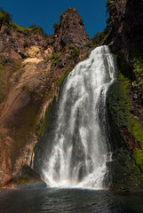 Fototapeta premium Waterfall, Iturup island, Kuril islands