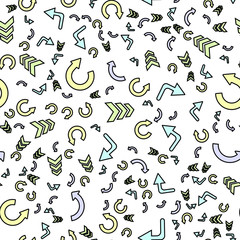Naklejka premium Seamless vector EPS 10 pattern with different color arrows