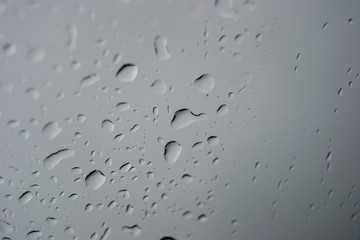 Drop of waters on the car glass