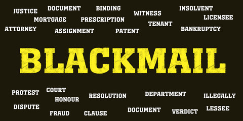 blackmail Words and tags cloud