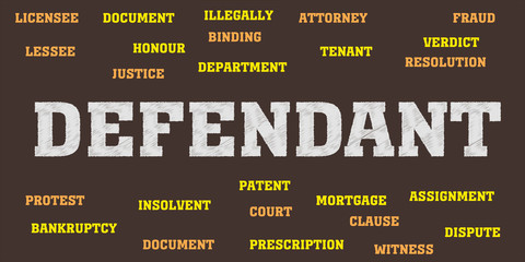 defendant Words and tags cloud