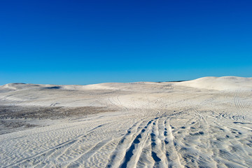 Landscape at Lancelin sand desertic place blue sky