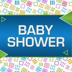 Baby Shower Colorful Squares Triangles 