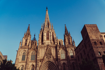 Fototapeta premium Architecture. One of the cathedrals in Barcelona