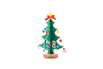 Joyful studio shot of a Christmas tree