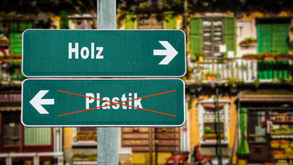 Obraz premium Schild 350 - Holz