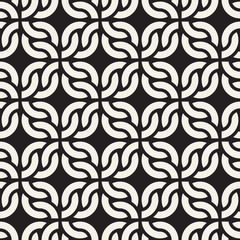 Vector seamless geometric pattern. Simple abstract lines lattice. Repeating interlaced circle elements